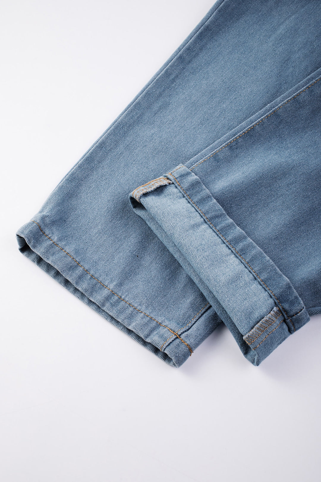 Light Blue Retro Bib Pocket Buckle Straps Casual Denim Jumpsuit