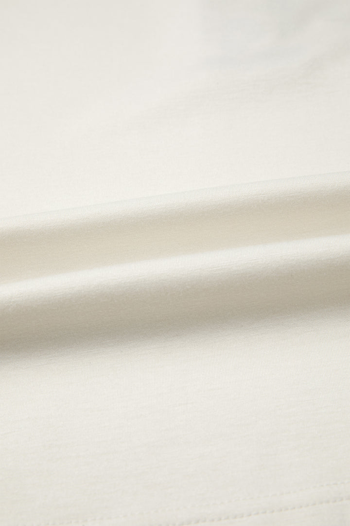 Beige Leopard Patchwork Half Button Short Sleeve Top