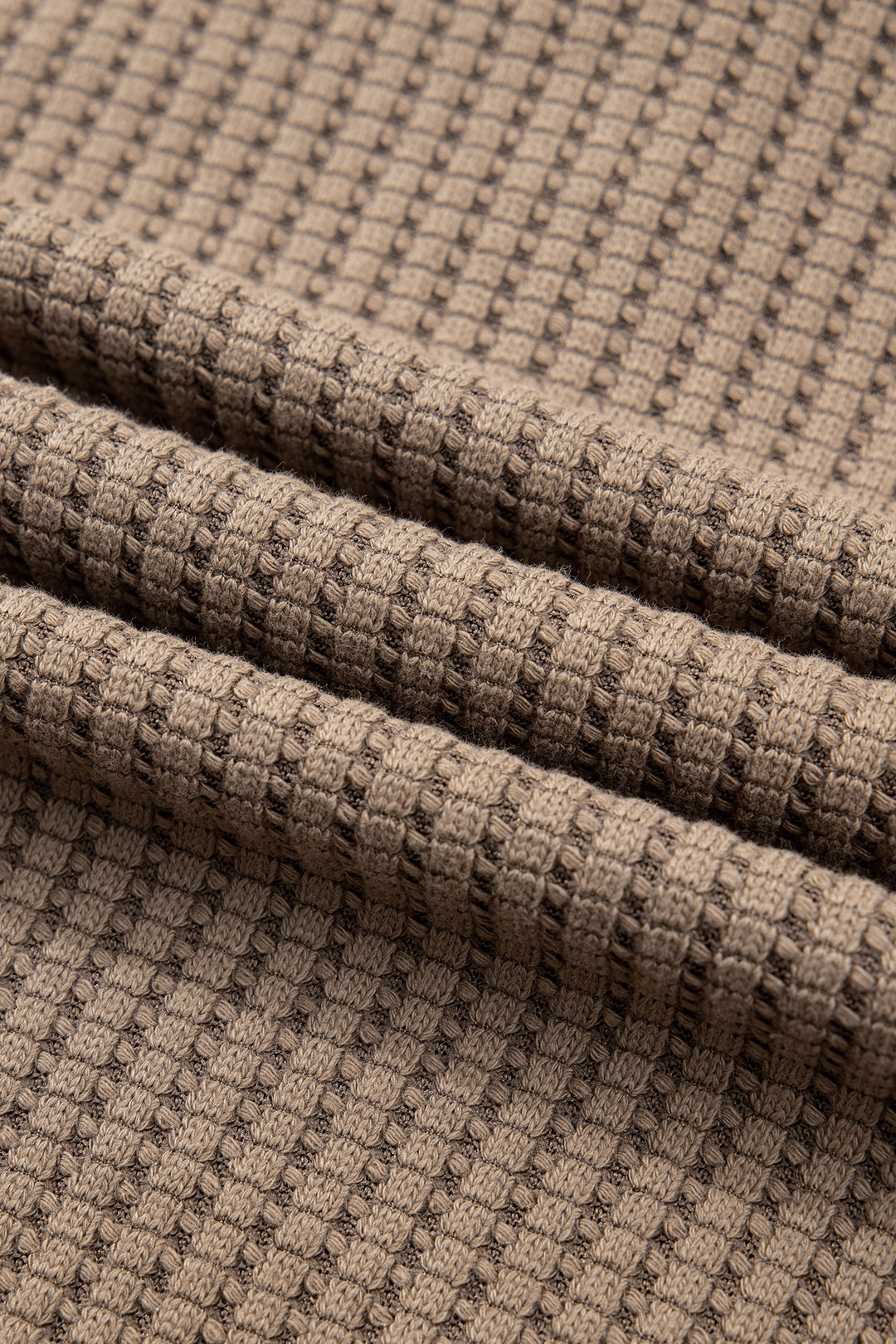 Casual Solid Color Textured Snap Button Collared Baggy Top