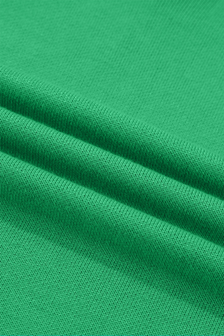 Bright Green Side Button Round Neck Knit Sleeveless Sweater