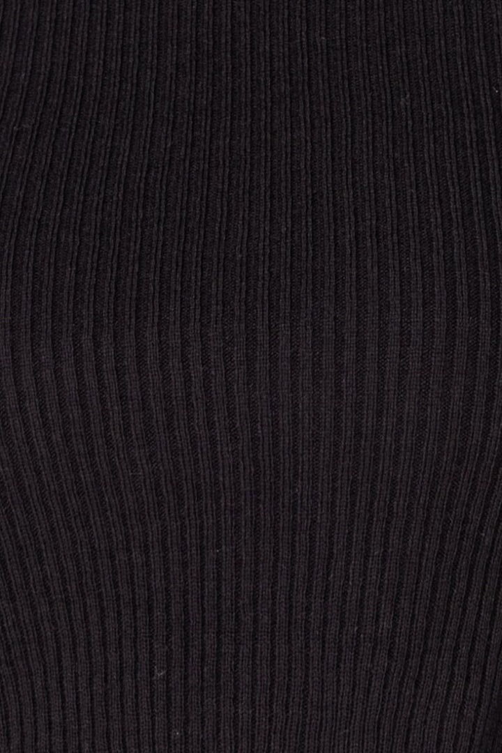 Black Rib Knit Roll Neck & Legging Lounge Set