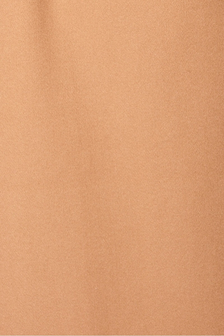 Camel Brushed Sleeveless Belted Duster Jacket