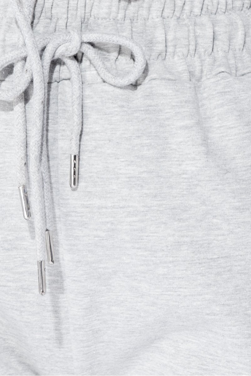 Grey Cropped Hoodie & Jogger Lounge Set