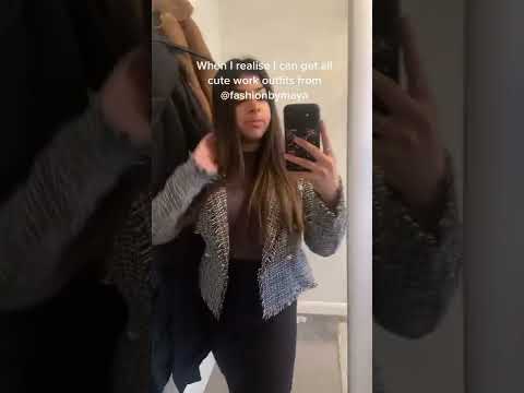 Black Tweed Check Dome Button Frayed Edge Blazer