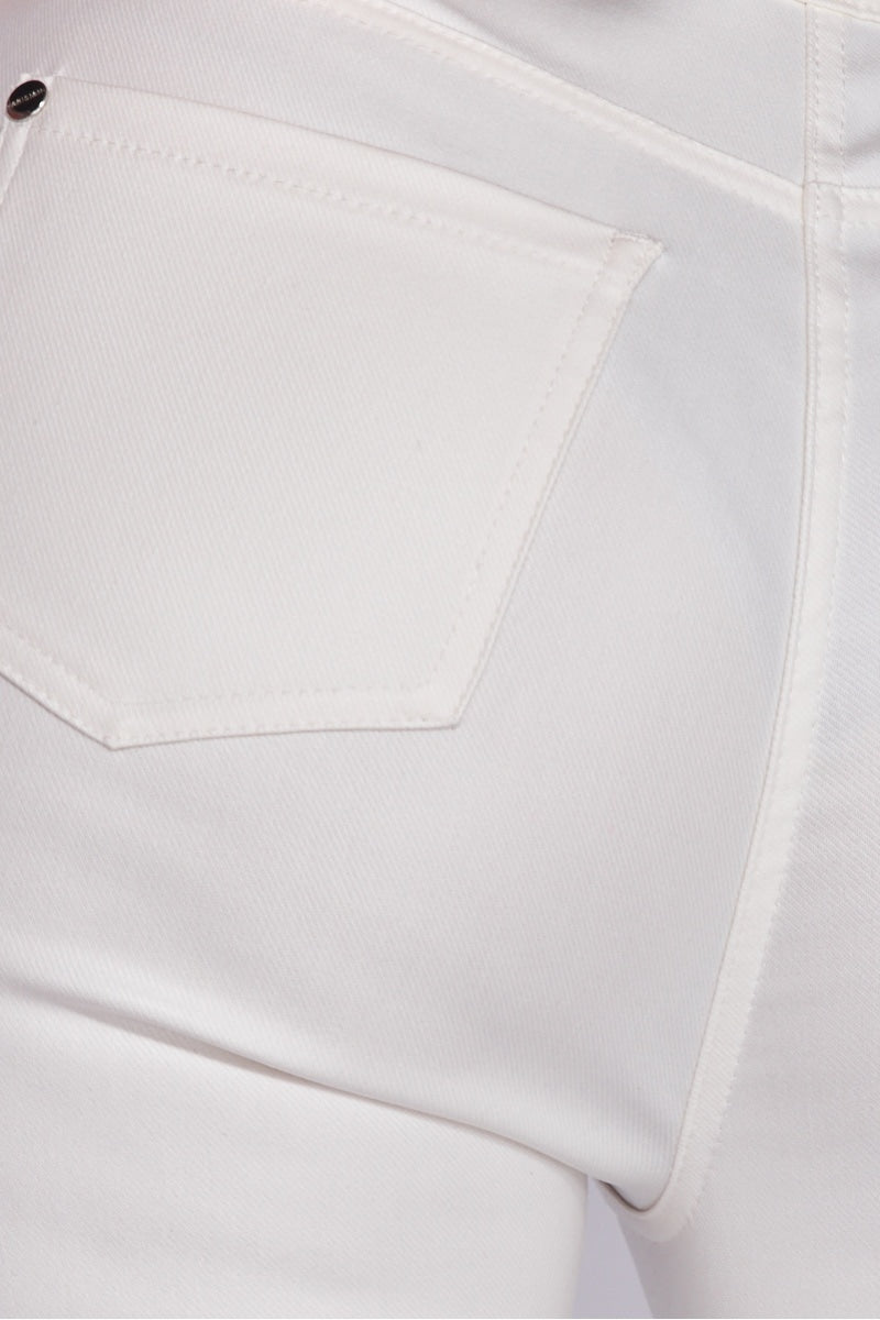 Off White Coated High Waist Jeggings