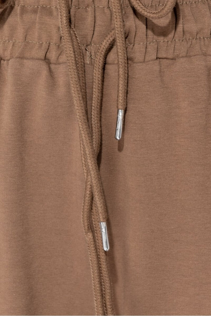 Olive Cropped Hoodie & Jogger Lounge Set