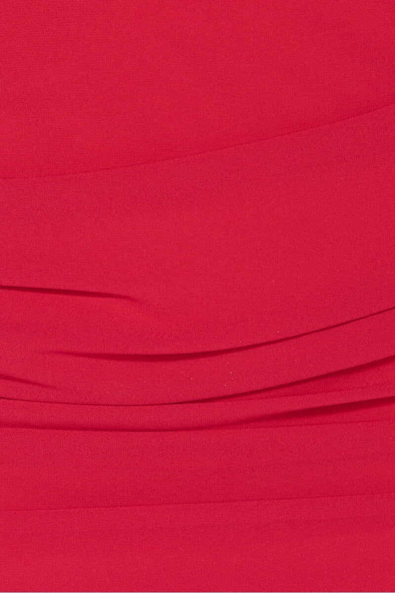 Wine Sheer Puff Sleeve Ruched Side Wrapover Mini Dress